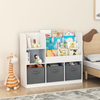 Kids Bookcase and Toy Storage with 3 Collapsible Fabric Drawers