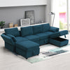 Chenille Sectional Sofa with Storage