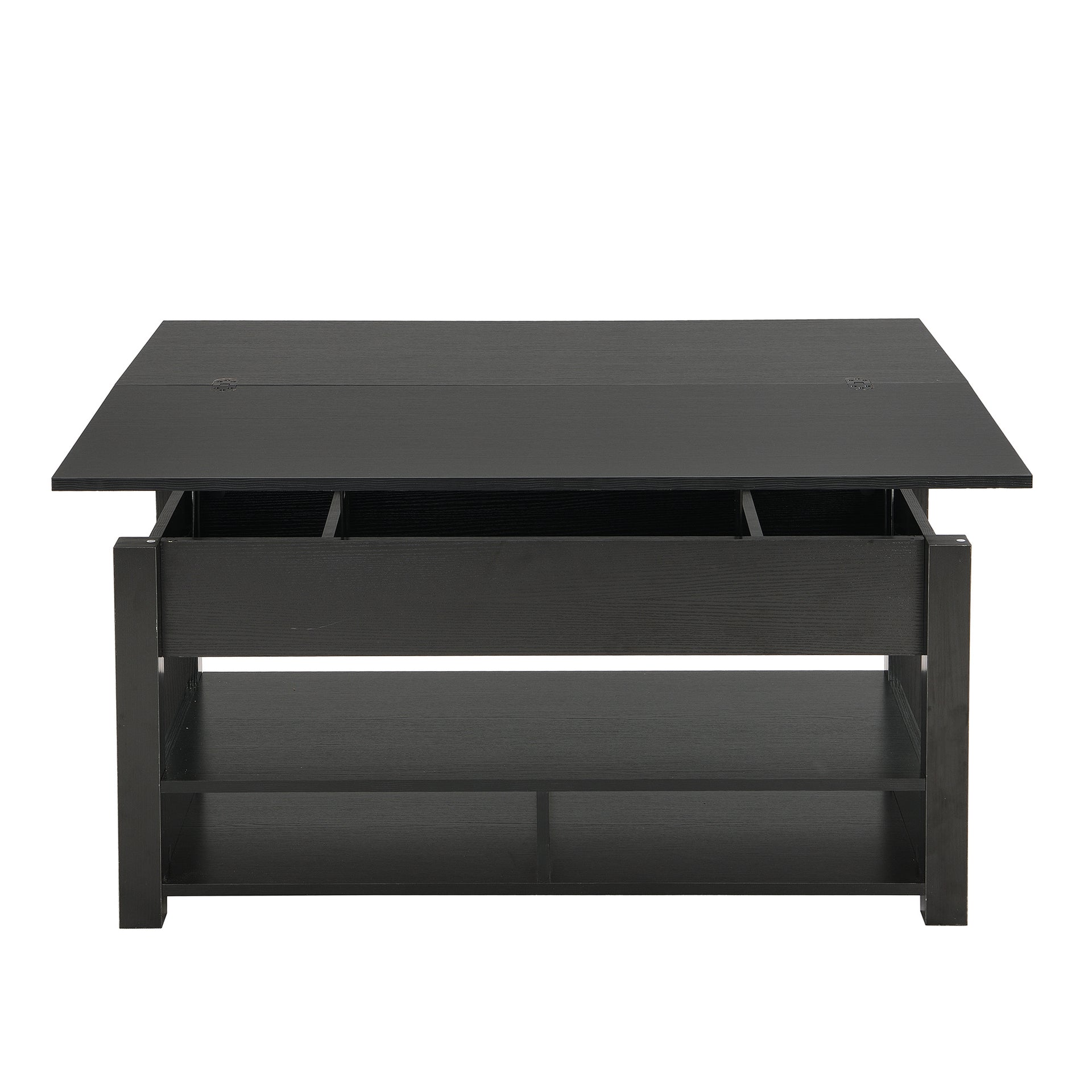 Modern Multi-Functional Lift Top Coffee Dining Table, Black