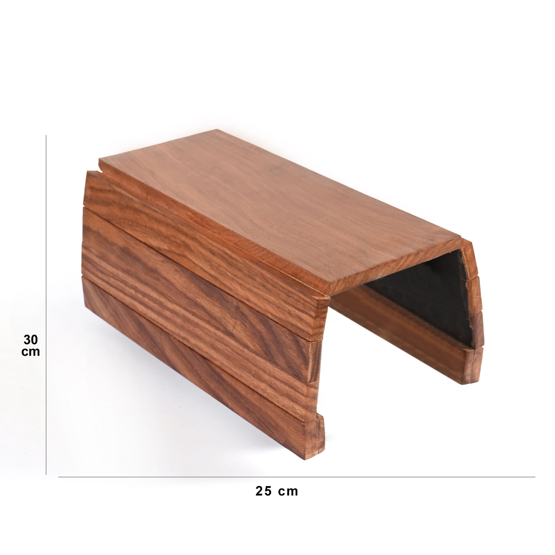 Set of 2 Couch Armrest Tray, Rosewood