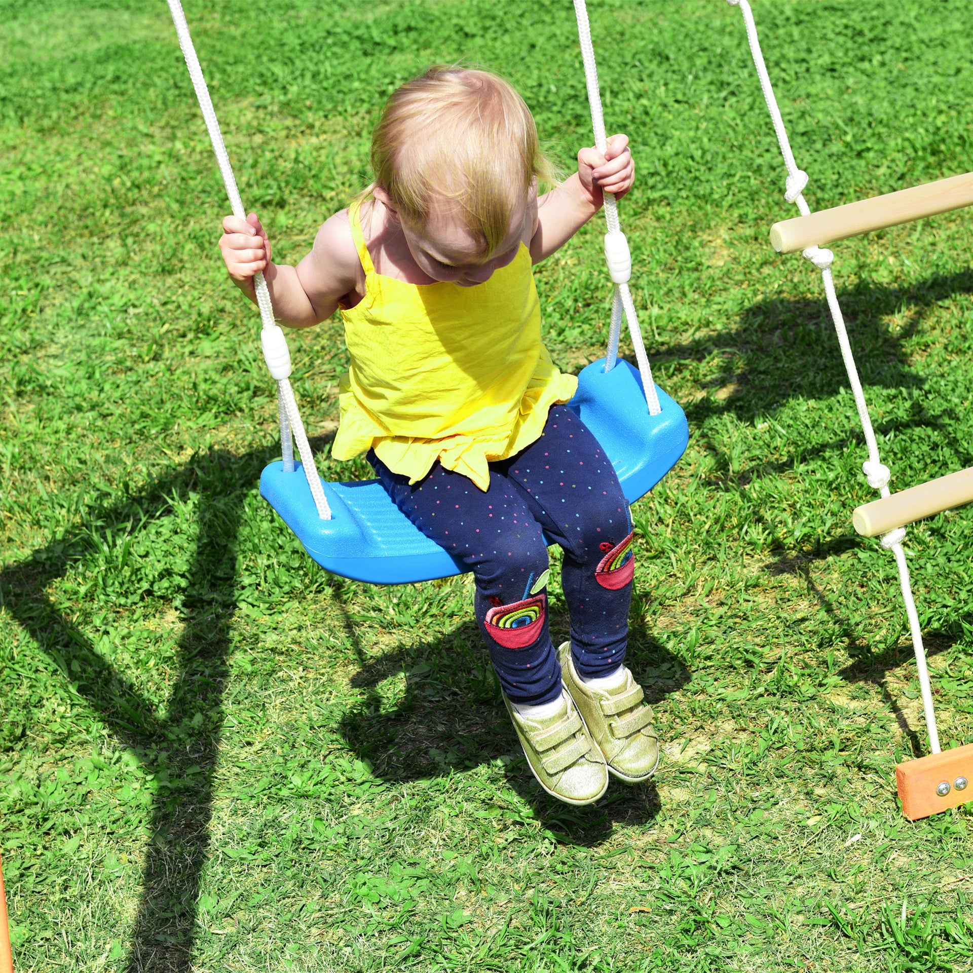 Wooden Outdoor Activity Playground Playset Swing with Slide