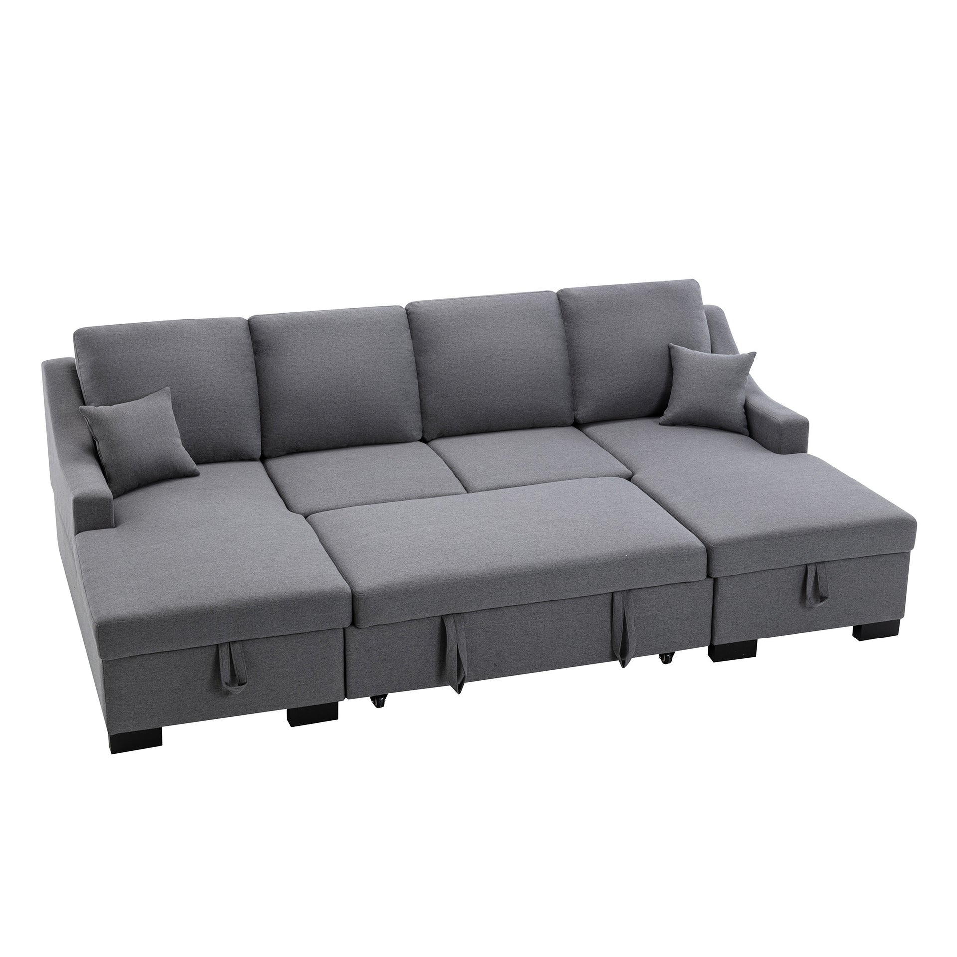 Sectional Sleeper Sofa with Double Storage Spaces