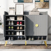 Shoe Storage Cabinet, Gray