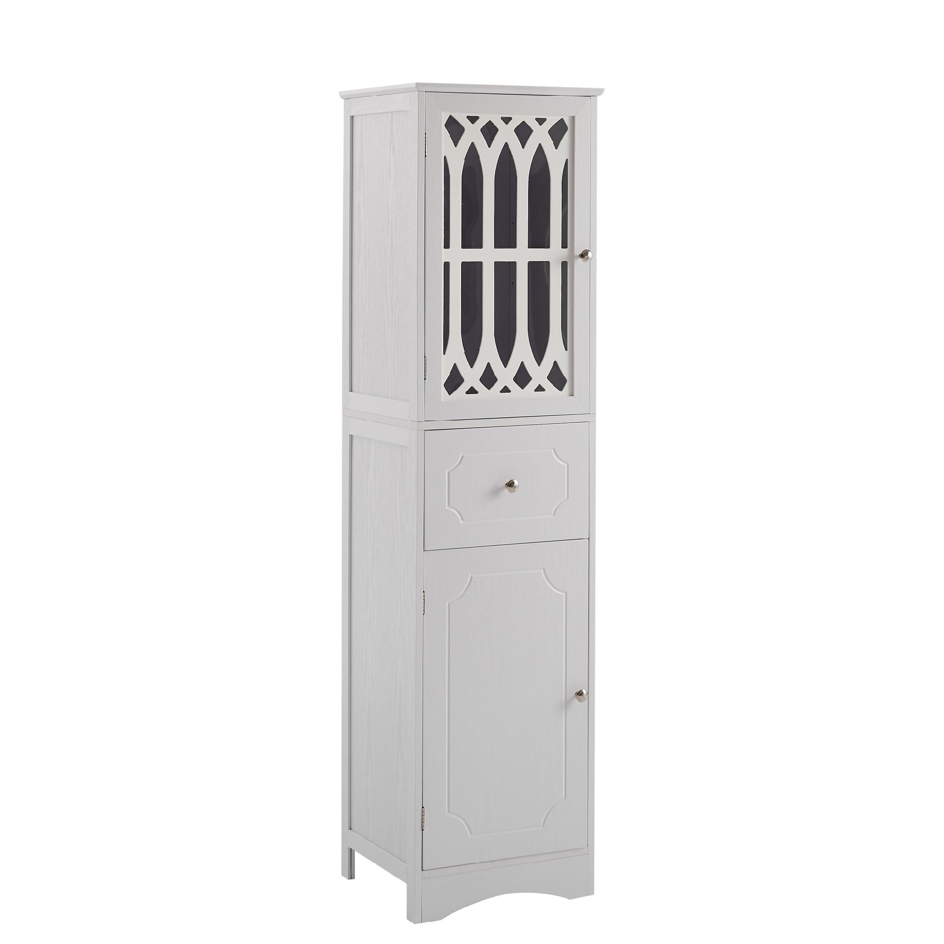 Freestanding Storage Cabinet with Drawer and Doors