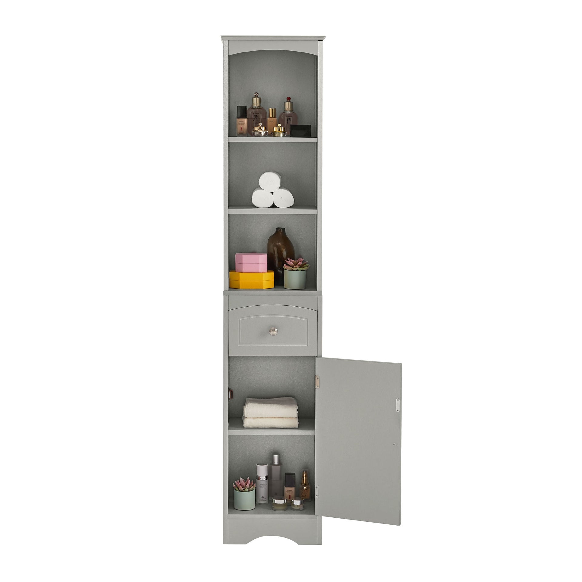 Tall Freestanding Bathroom Cabinet with Drawer