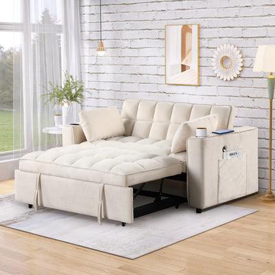 4 in 1 Multi-functional Sofa Bed with Cup Holder and USB Port