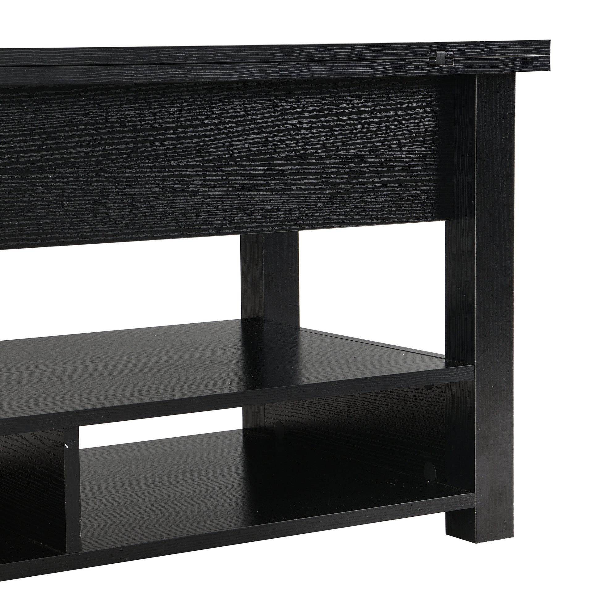 Modern Multi-Functional Lift Top Coffee Dining Table, Black