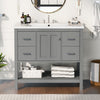 Freestanding Bathroom Vanity Cabinet with Storage and Sink, Gray