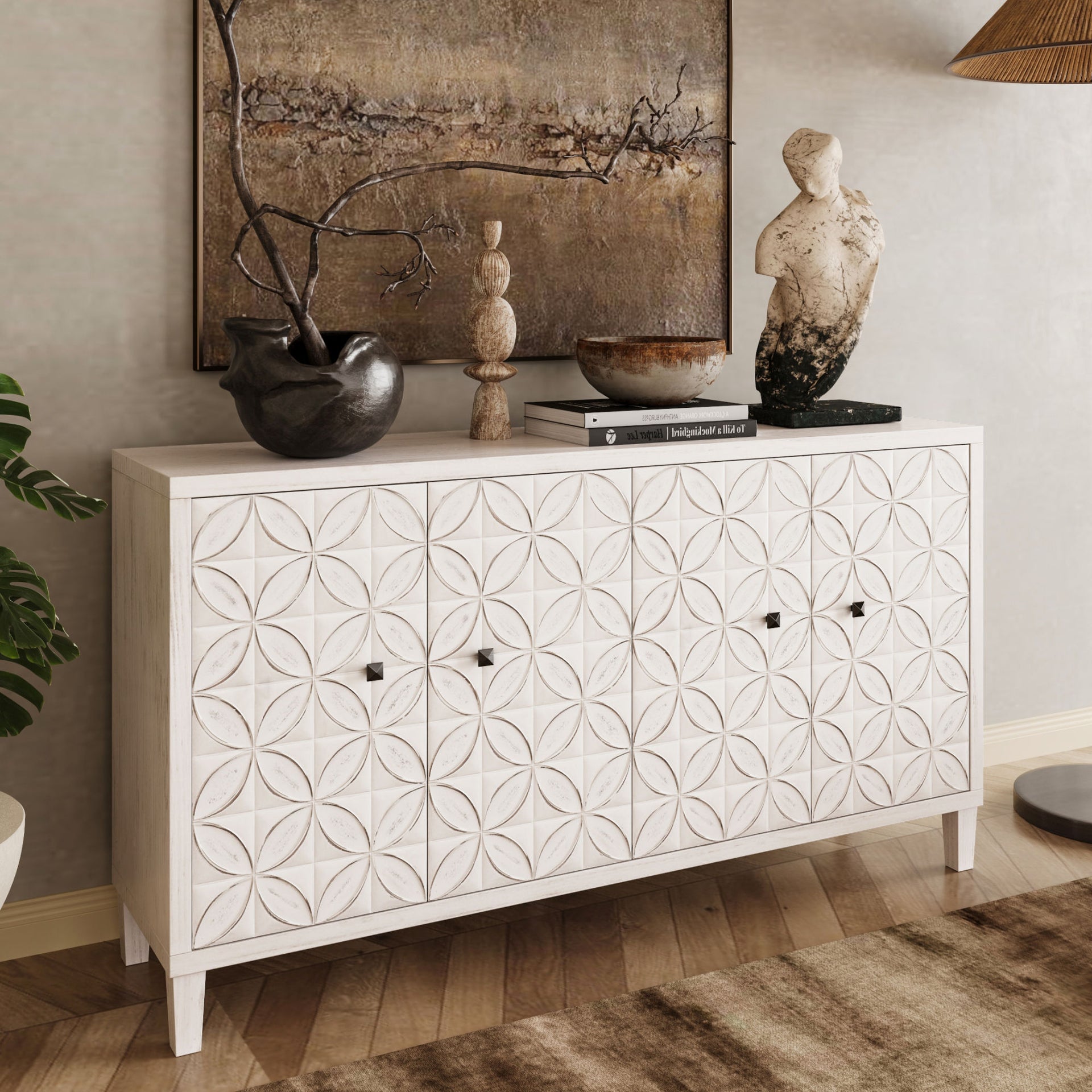 Accent 4 Door Wooden Sideboard