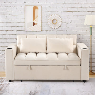 4 in 1 Multi-functional Sofa Bed with Cup Holder and USB Port