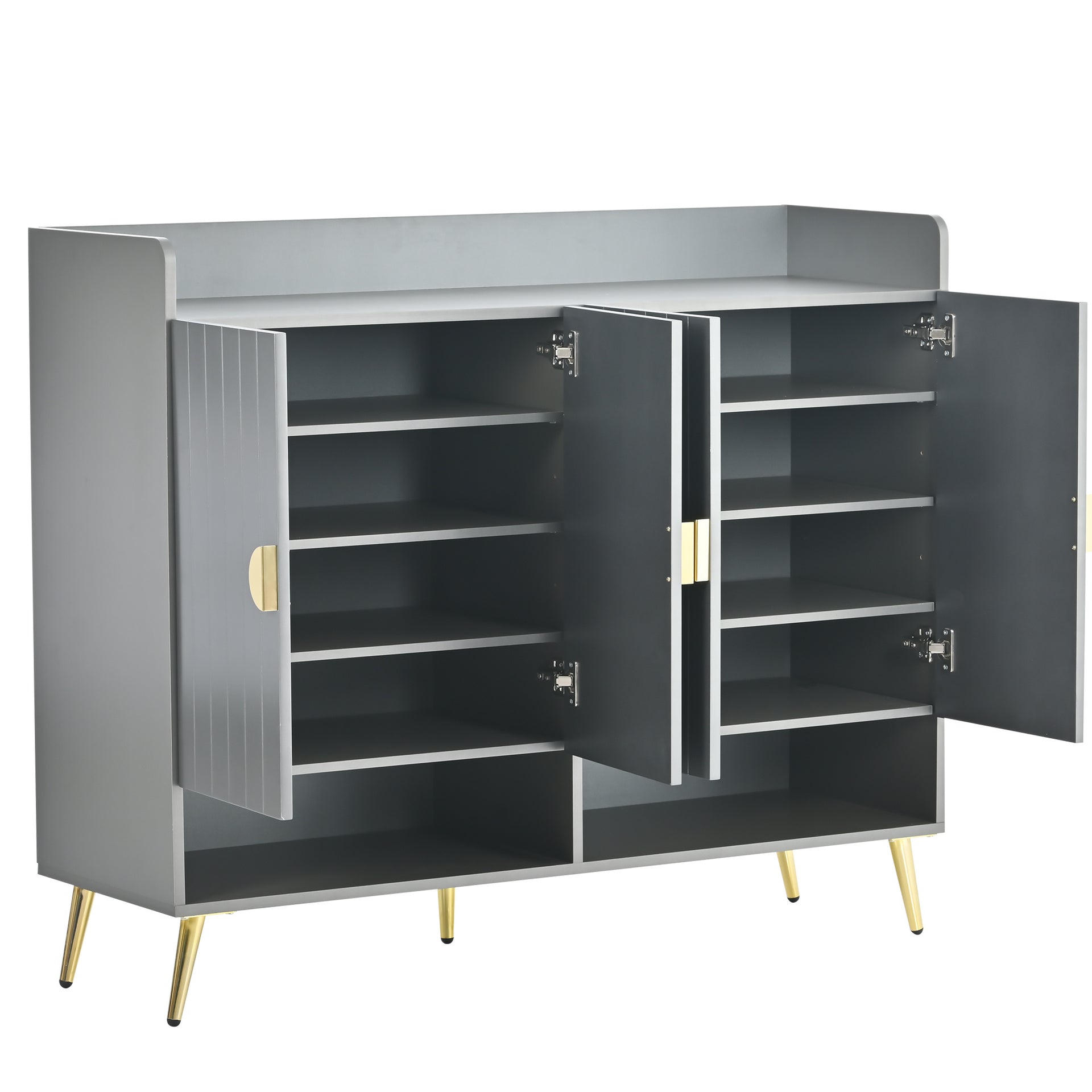 Shoe Storage Cabinet, Gray