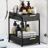 Sliding Double Basket Storage Shelf