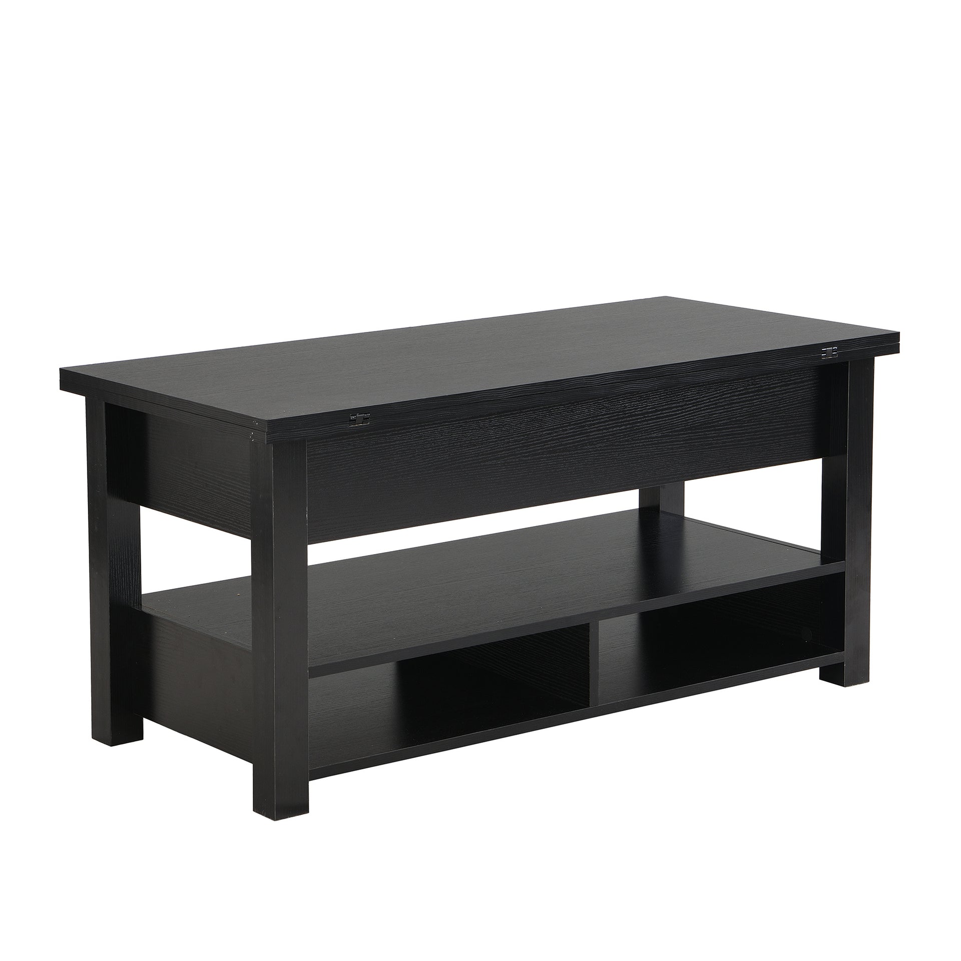 Modern Multi-Functional Lift Top Coffee Dining Table, Black