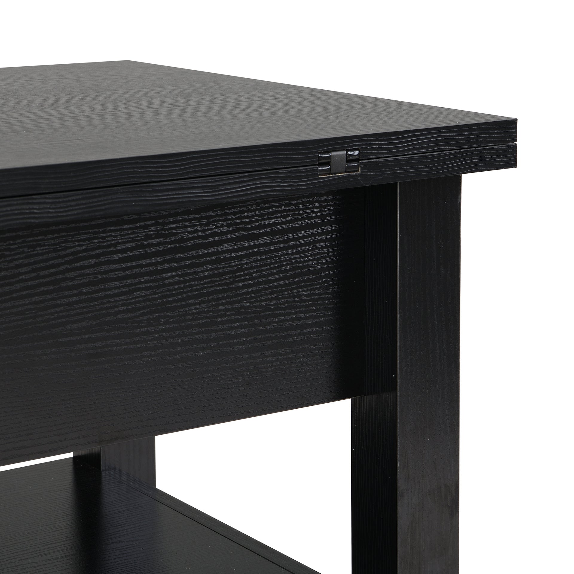 Modern Multi-Functional Lift Top Coffee Dining Table, Black