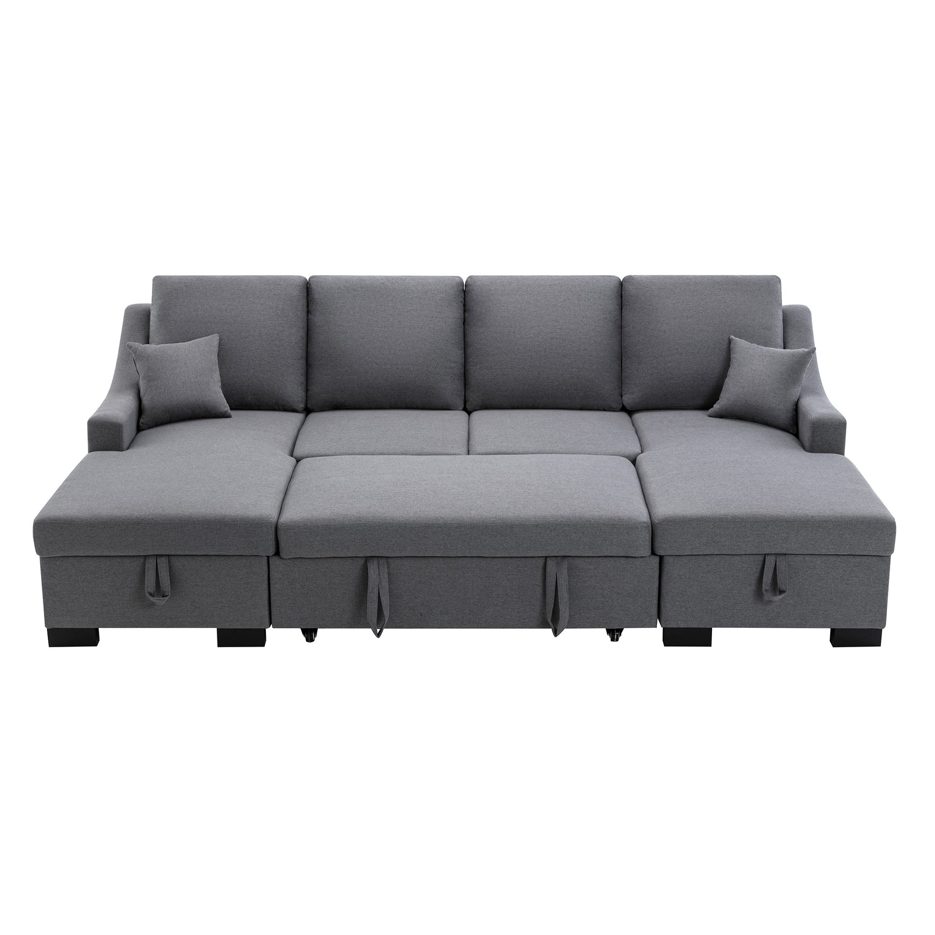 Sectional Sleeper Sofa with Double Storage Spaces