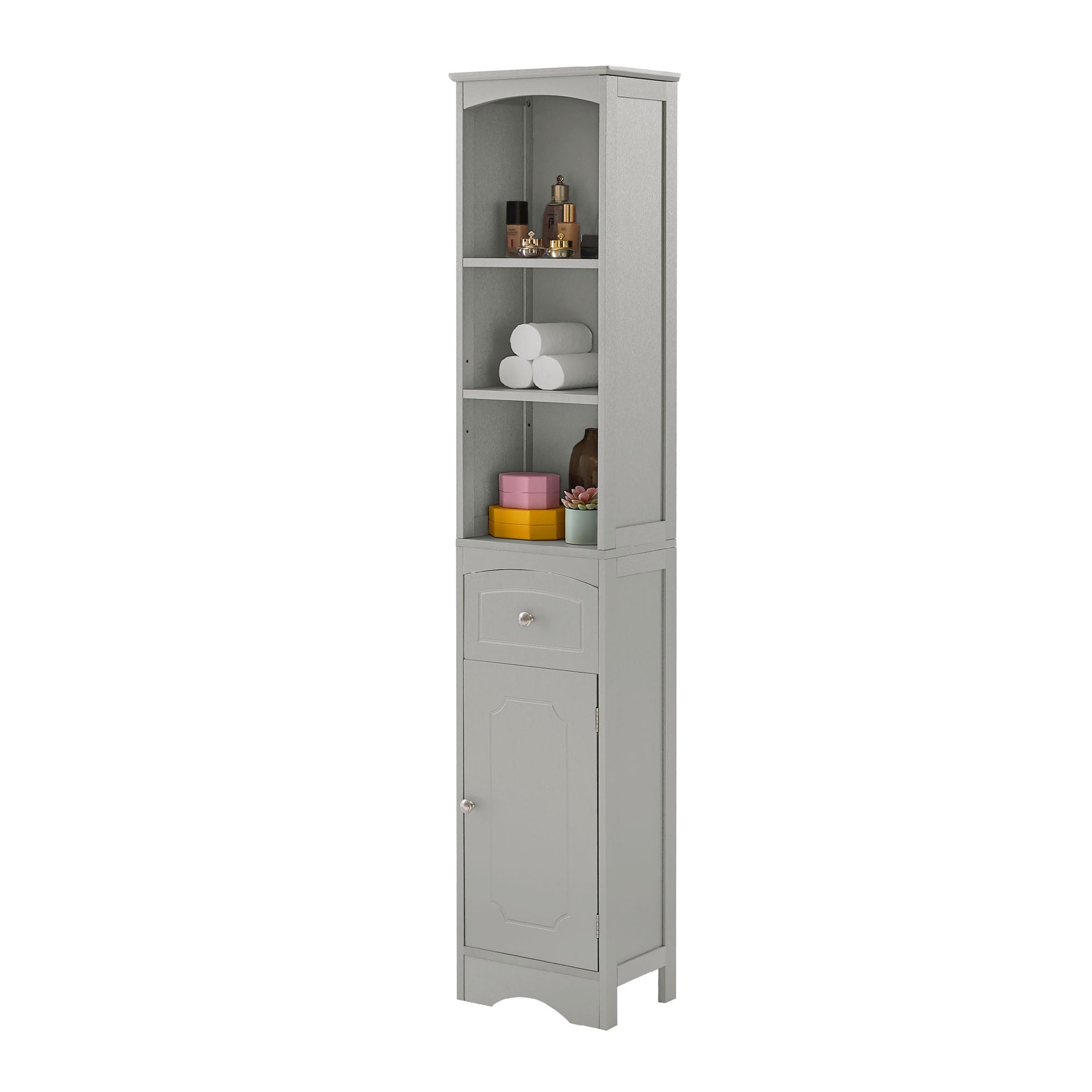 Tall Freestanding Bathroom Cabinet with Drawer