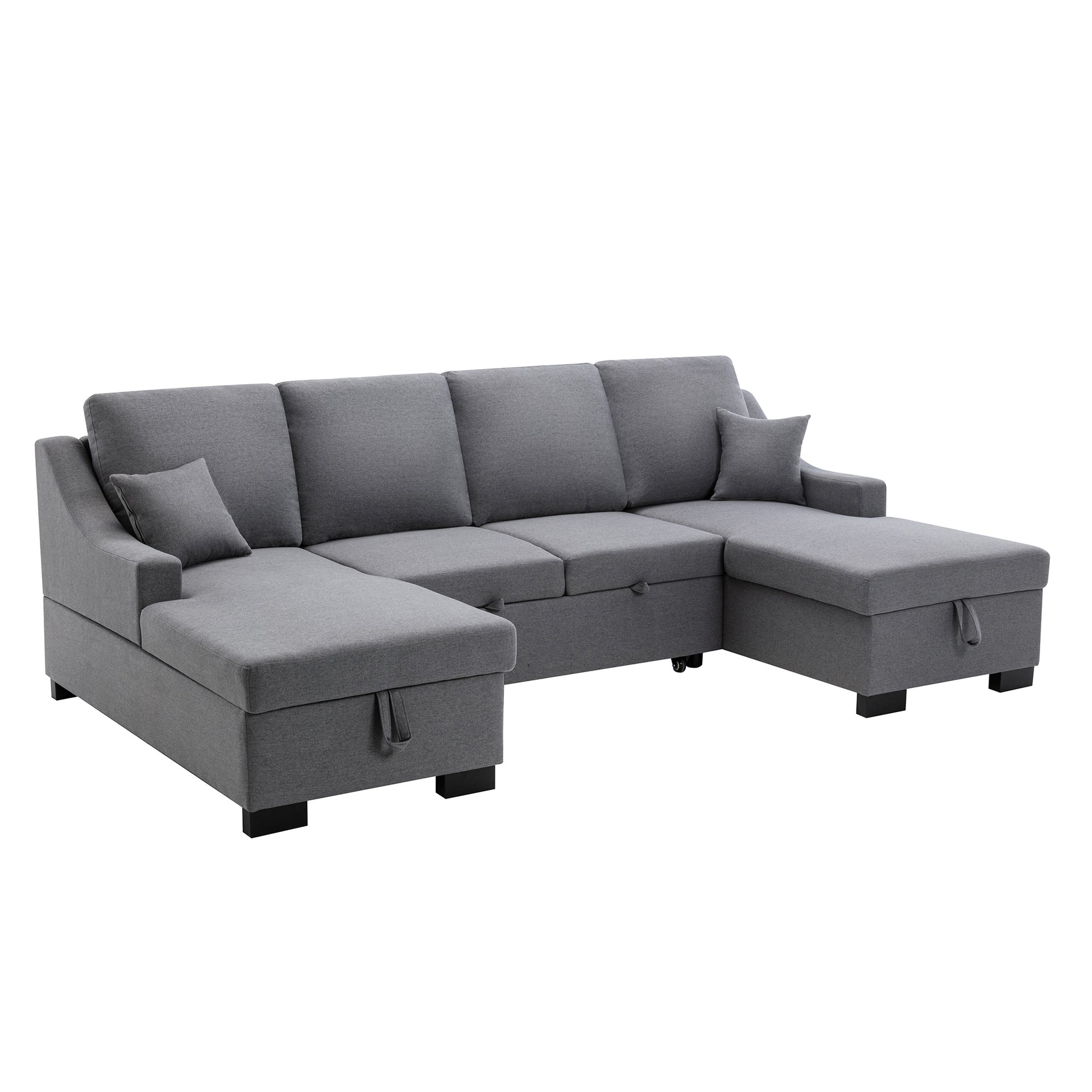 Sectional Sleeper Sofa with Double Storage Spaces