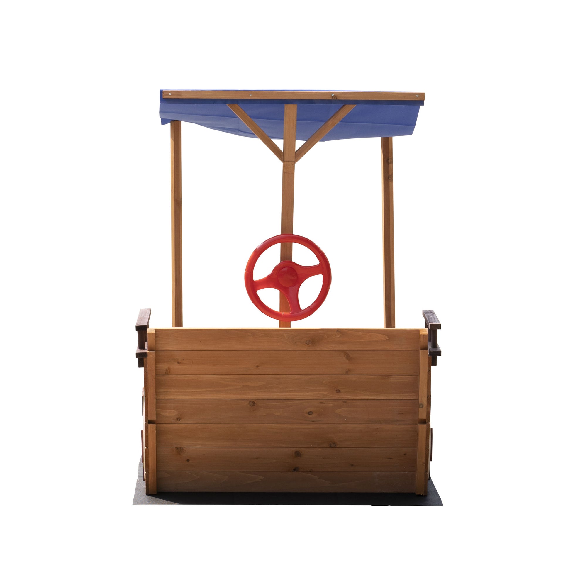 Pirate Ship Sandbox with Cover and Bench