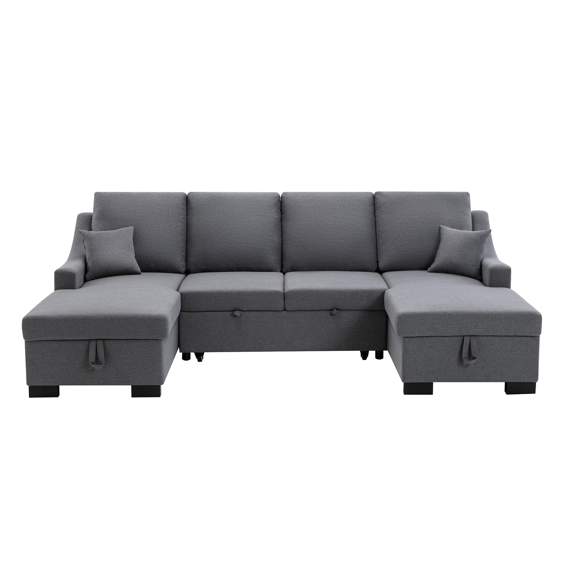 Sectional Sleeper Sofa with Double Storage Spaces