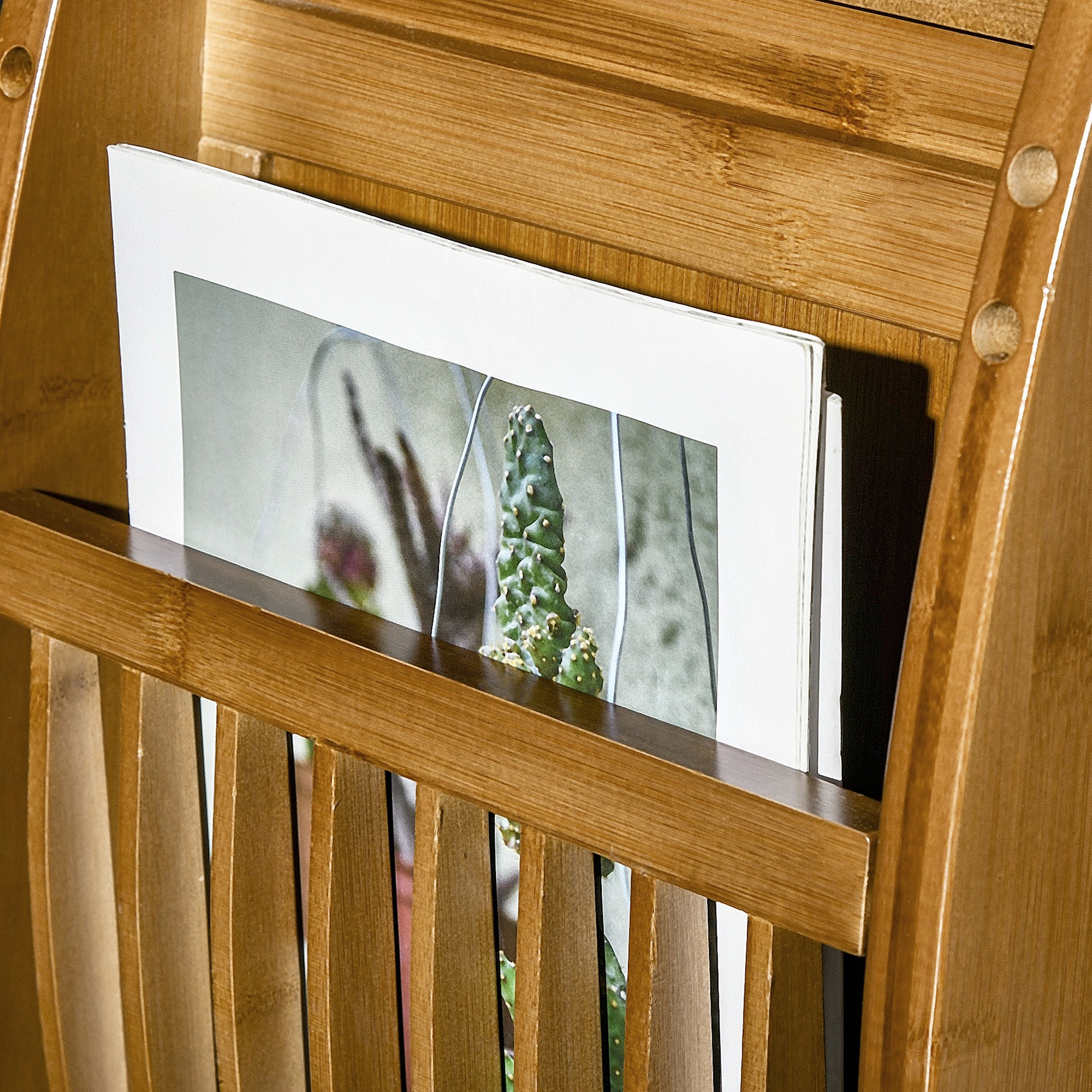 Bamboo Shoe Bench with Storage Cabinets