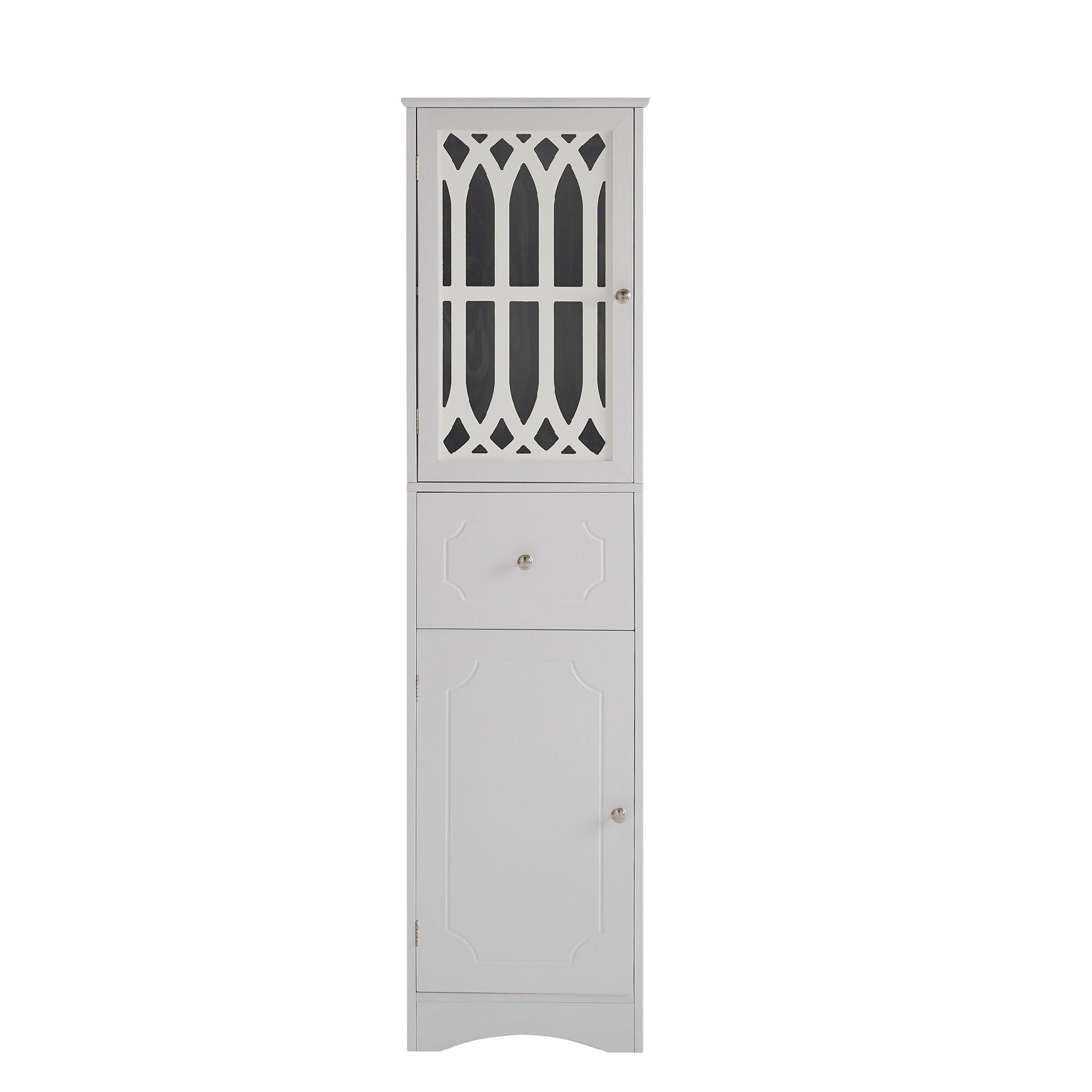 Freestanding Storage Cabinet with Drawer and Doors