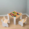 4-in-1 Wooden Activity Kids Table and Chairs with Blackboard