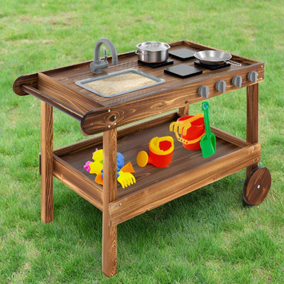 Outdoor Movable Mud Kitchen Cart