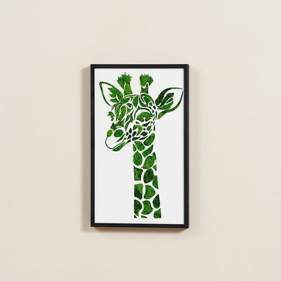 Eco Friendly Living Art Giraffe Metal Moss Wall Decor