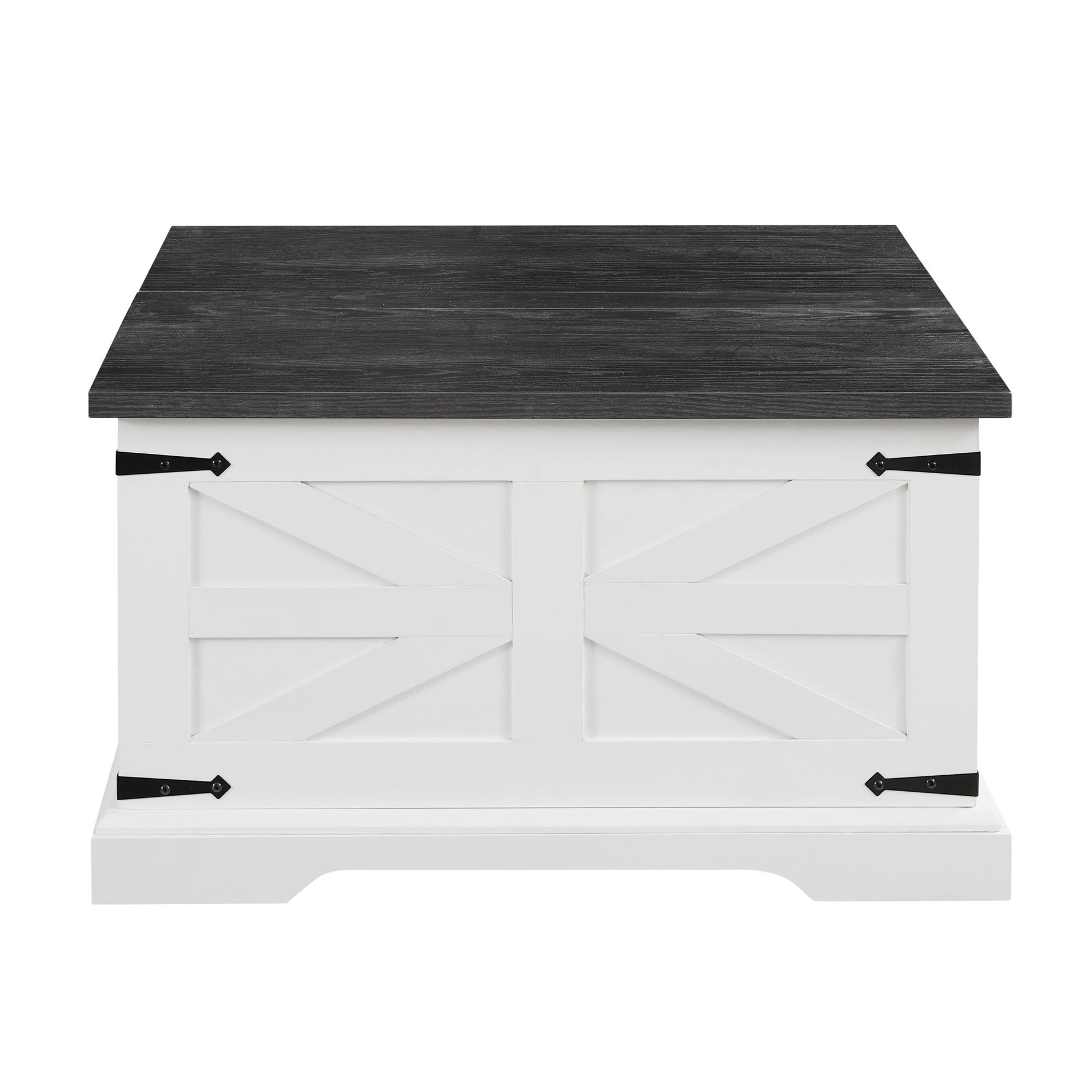 Square Farmhouse Coffee Table with Large Hidden Storage Compartment