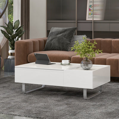 Multi-functional Lift Top Coffee Table Desk with Storage