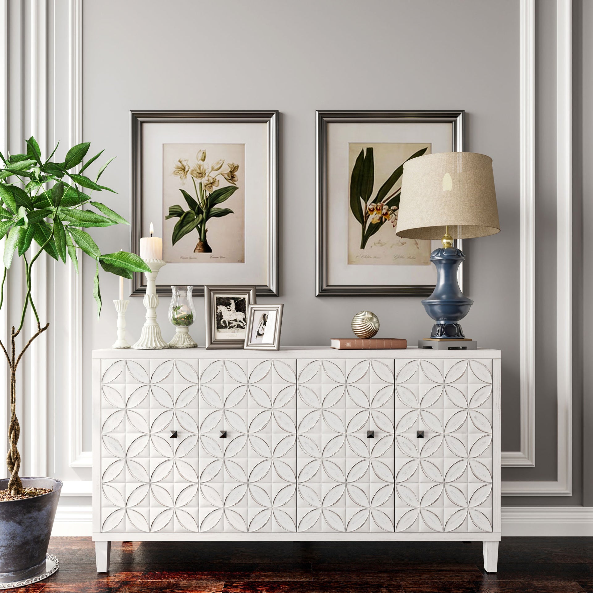 Accent 4 Door Wooden Sideboard