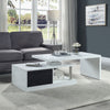 Coffee Table w/Swivel Top in White & Black High Gloss Finish LV00997