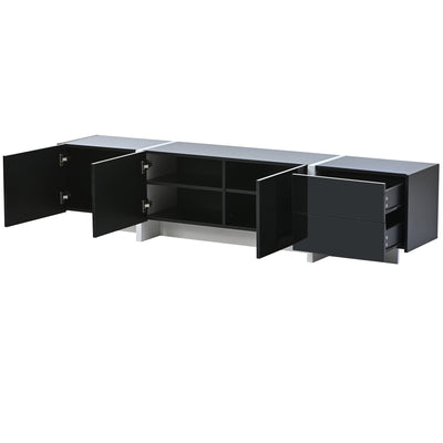 Contemporary Media Cabinet with High Gloss UV Surface