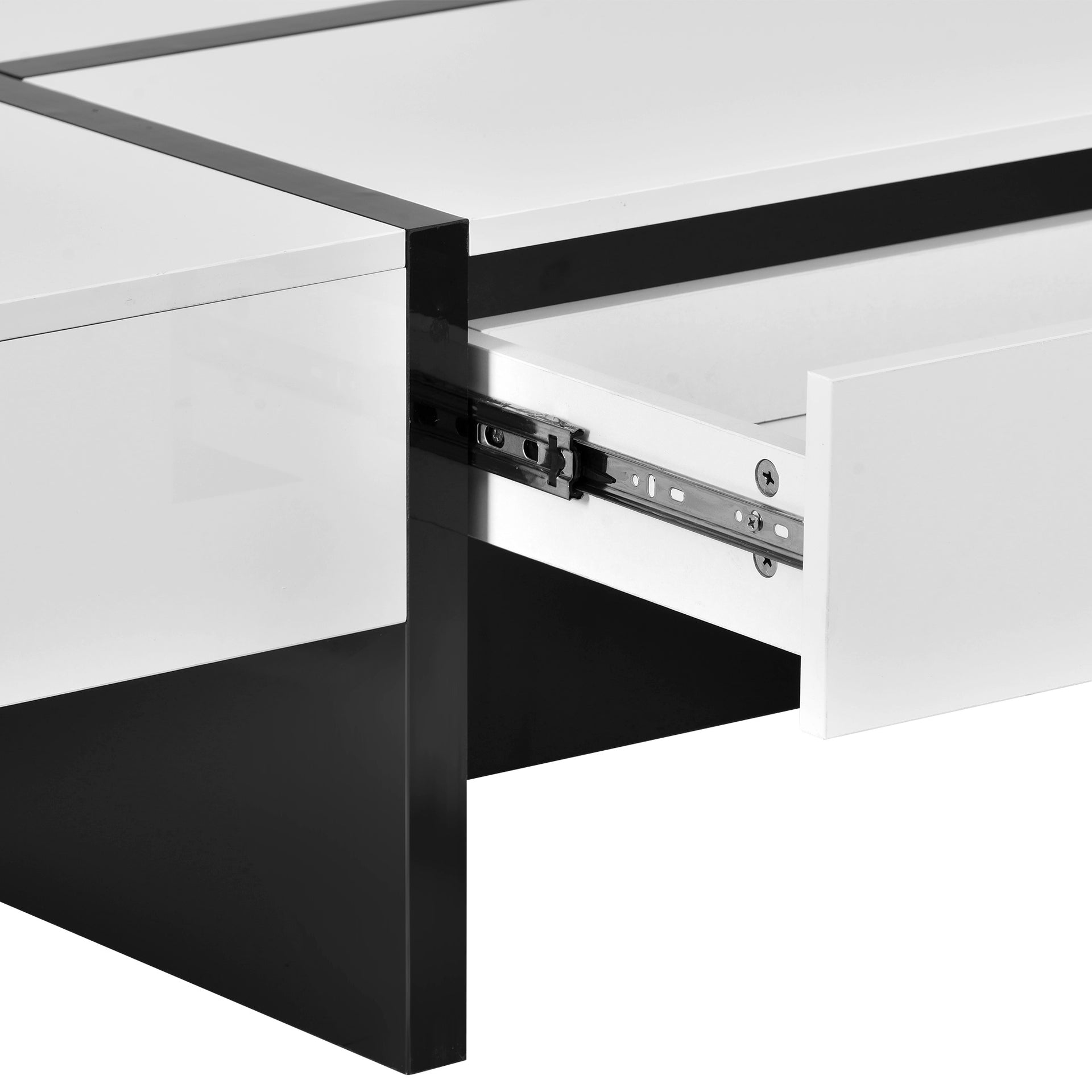 Contemporary Rectangle Design Modern High Gloss Surface Center Table