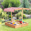 Kids Wooden Sandbox with Canopy