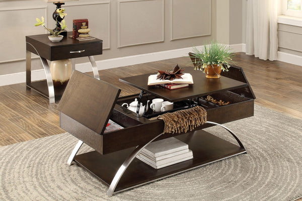 Chrome Detailing Lift Top Coffee Table