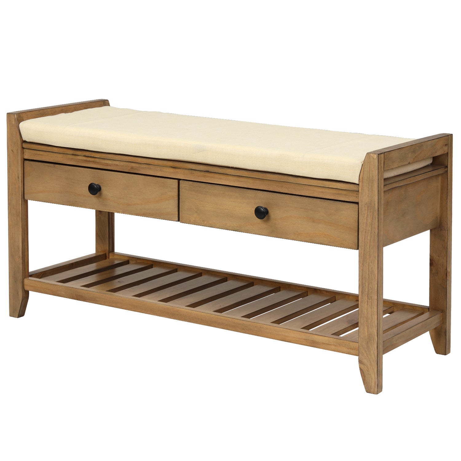 Entryway Storage Bench with Drawers