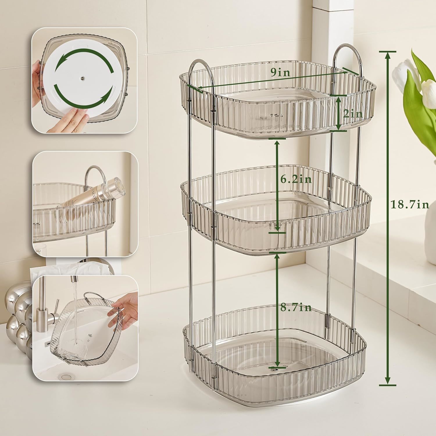 Rotating Vanity Organizer