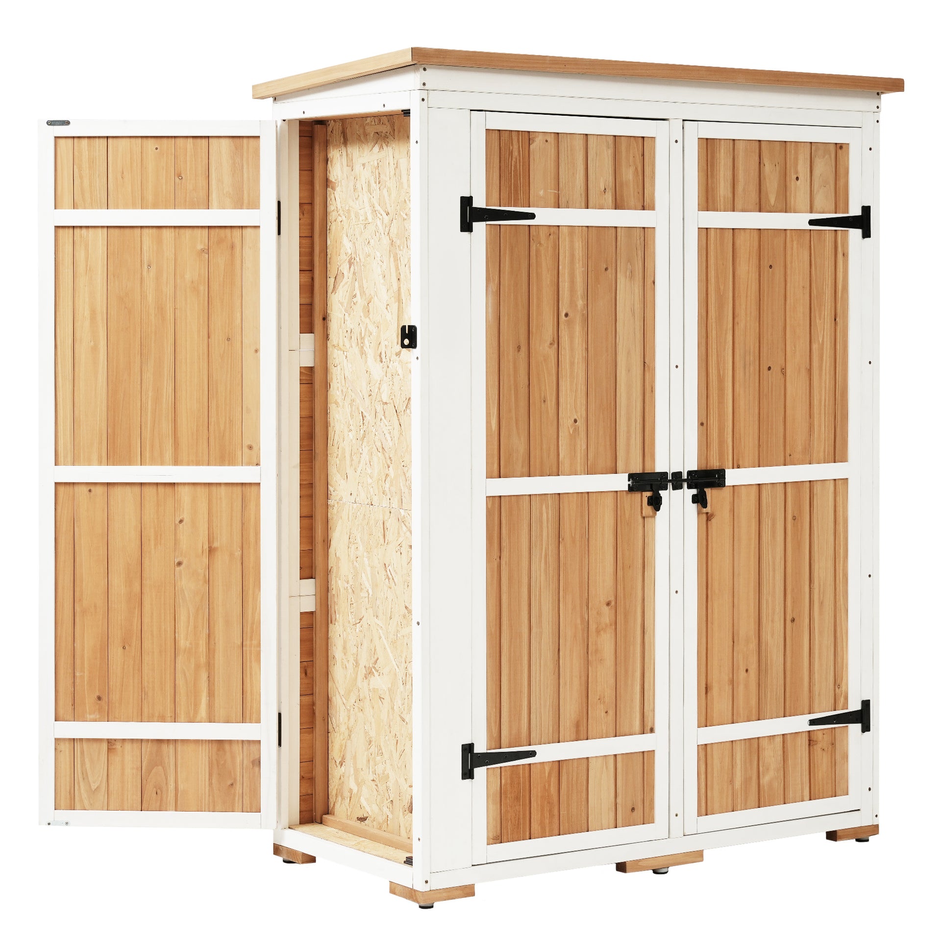 5.5ft Lockable Wooden Garden Storage Shed