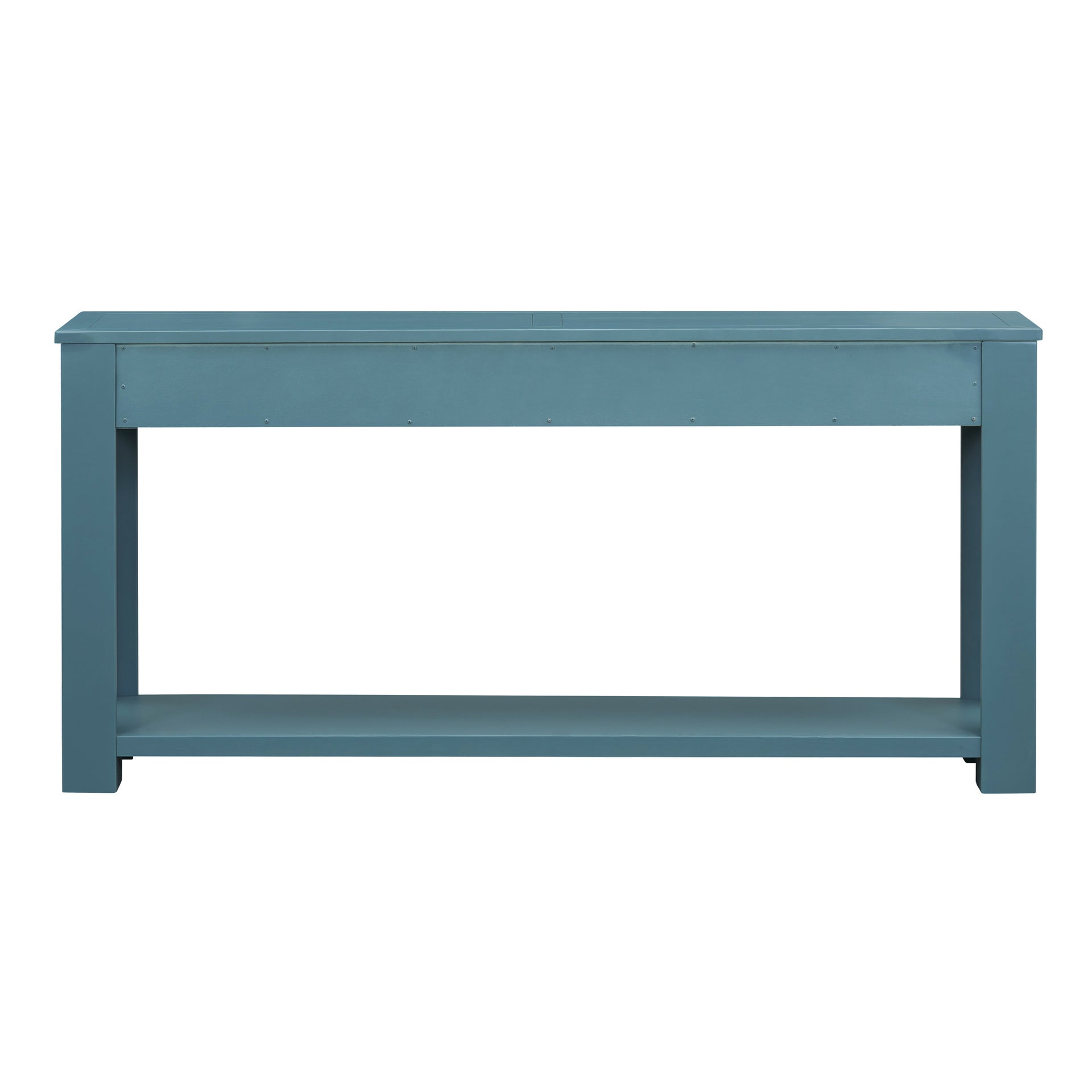 Blue Solid Wood Entryway Console Table