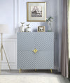 Modern Contemporary Accent Cabinet in Gray High Gloss Finish