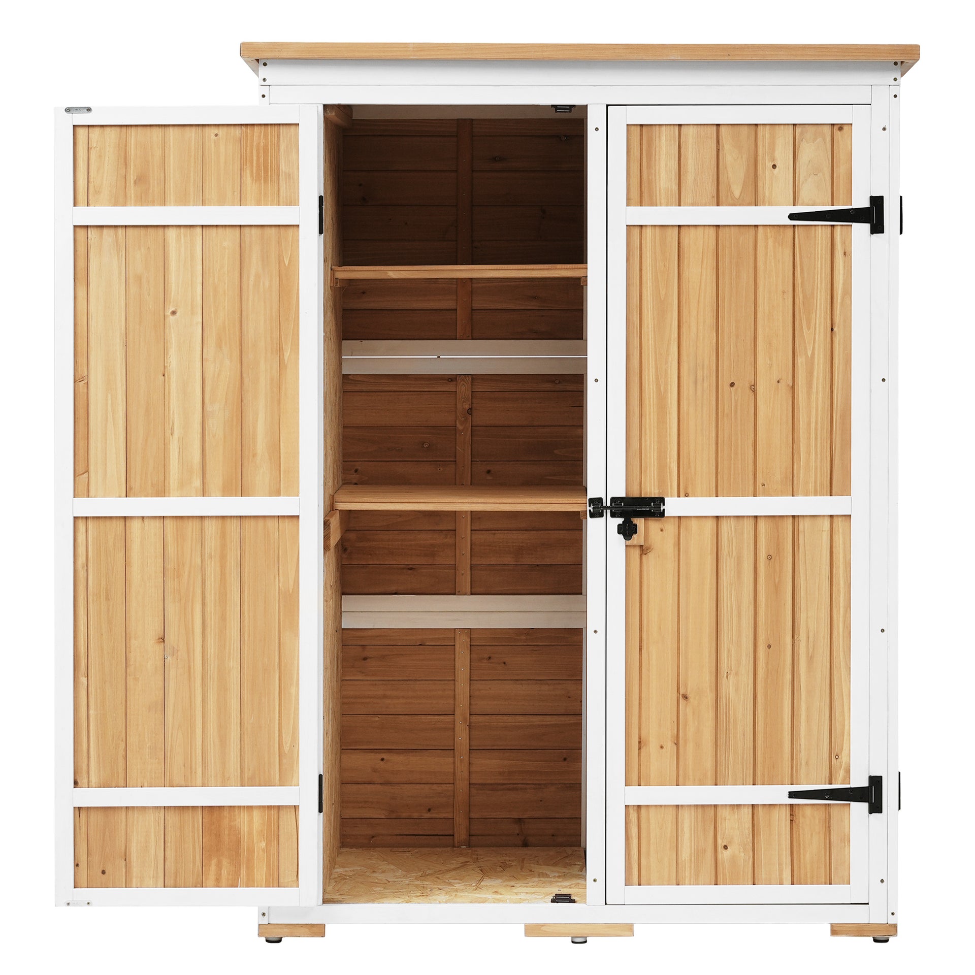 5.5ft Lockable Wooden Garden Storage Shed