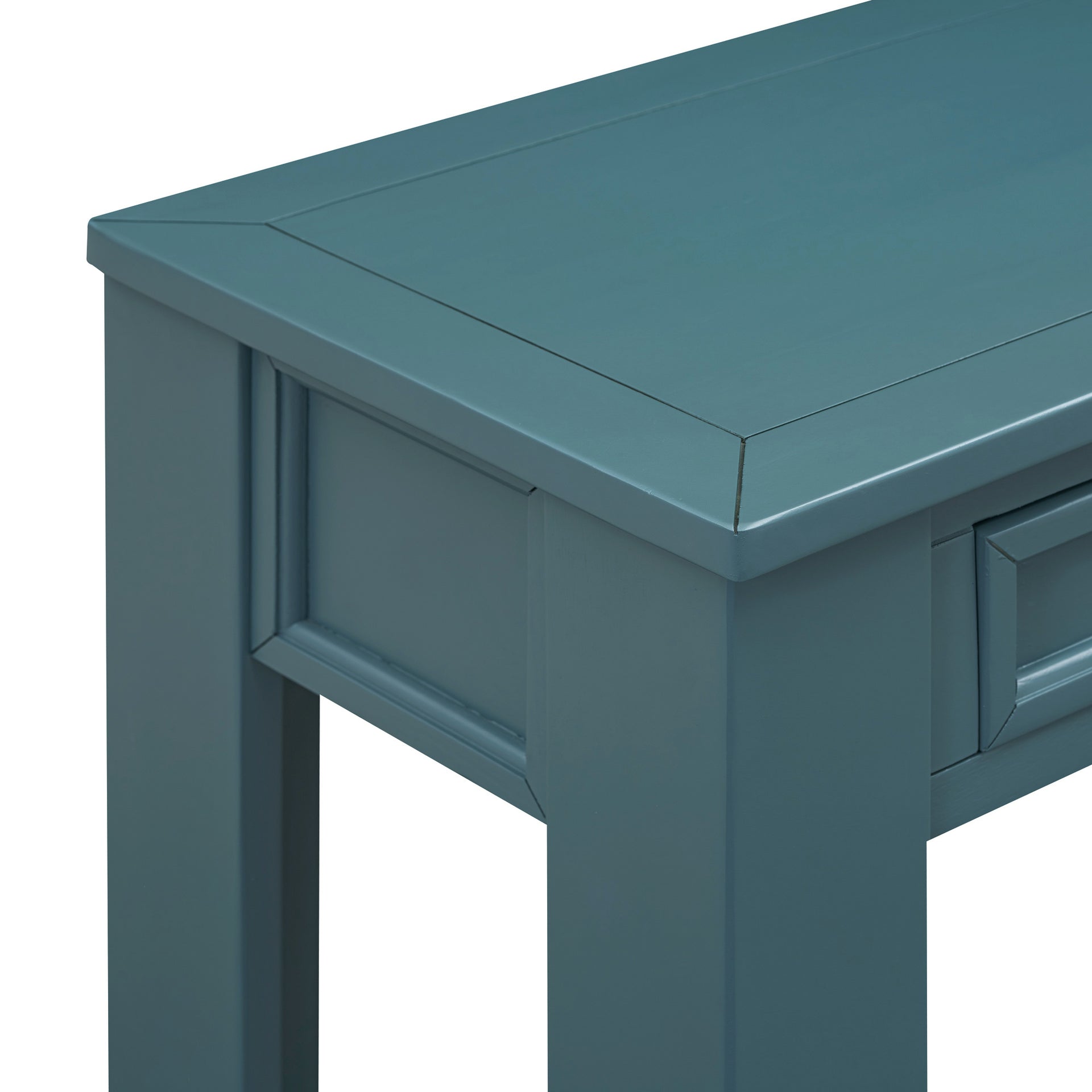 Blue Solid Wood Entryway Console Table