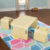 3 Pieces Kids Multipurpose Easy Store Table and Chairs Set