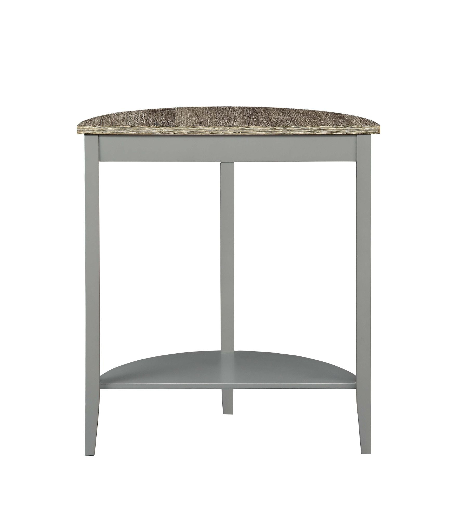 Half Moon Console Table in Gray Oak