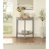 Half Moon Console Table in Gray Oak