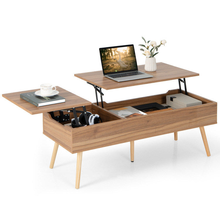 Lift Top Coffee Table Desk with Storage