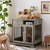 Decorative Wooden Kennel with Removable Tray