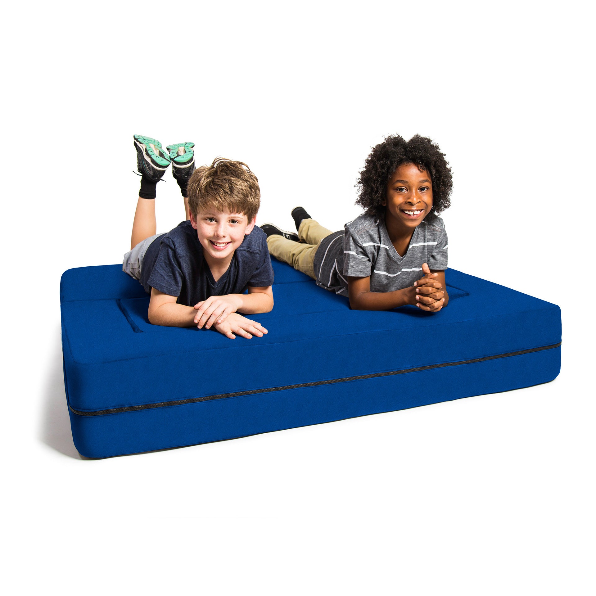 Kids Modular Sofa and Ottoman, Blue