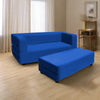 Kids Modular Sofa and Ottoman, Blue